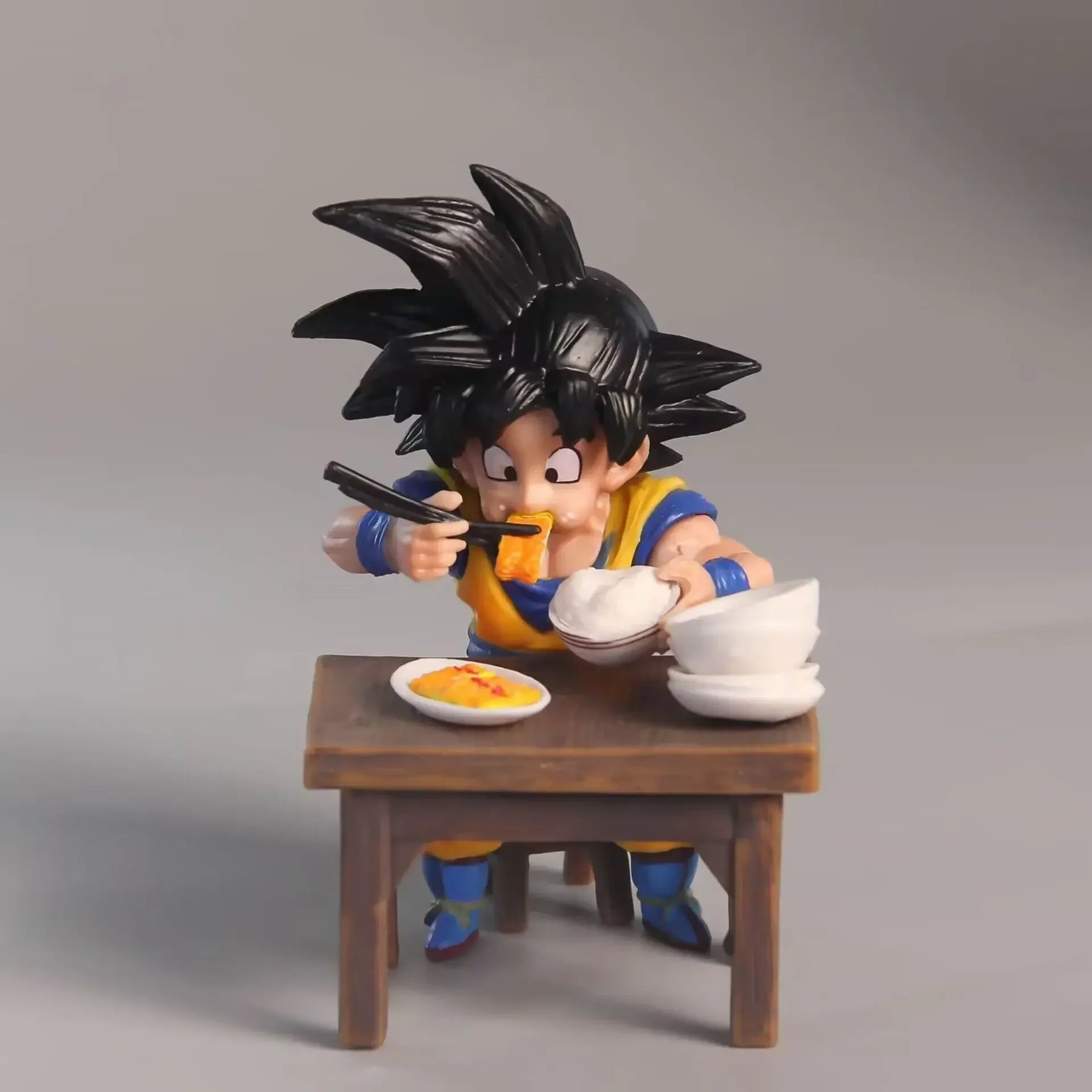 Dragon Ball Z Vegeta Figure Son Goku Son Gohan Kuririn Android 18 Eating 8cm Pvc Action Figures Collection Model Toys Gifts Goku No box
