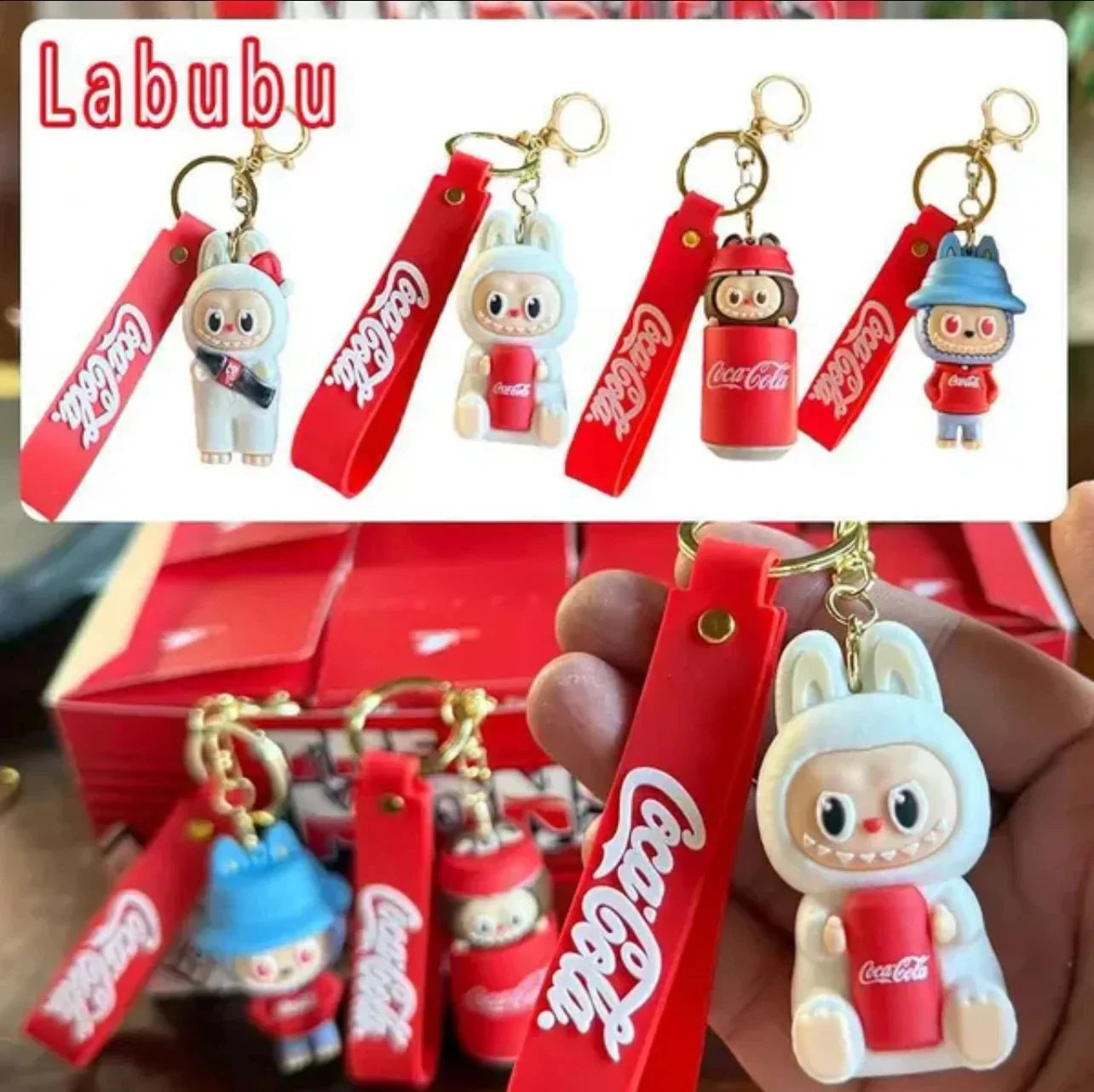 Labubu Cola Squad Blind Box Keychain 3D Keychain