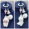 Labubu Luxe Premium Charm Keychain White Style 1 Plush Keychain