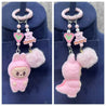 Labubu Luxe Premium Charm Keychain Pink Style 1 Plush Keychain