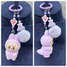 Labubu Luxe Premium Charm Keychain Purple Style 1 Plush Keychain