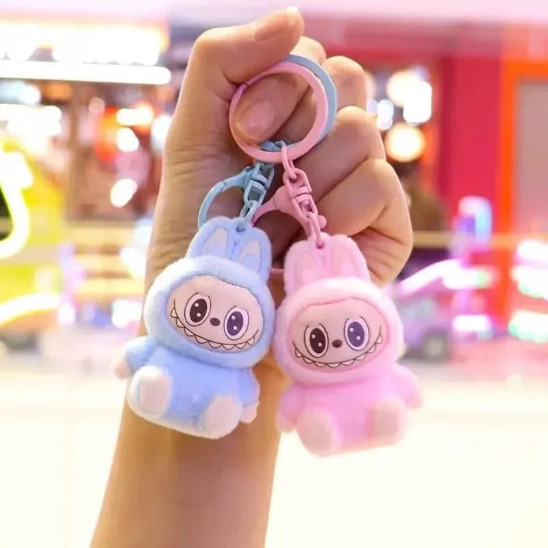 Labubu Have a Seat Mini Flock Keychain Plush Keychain