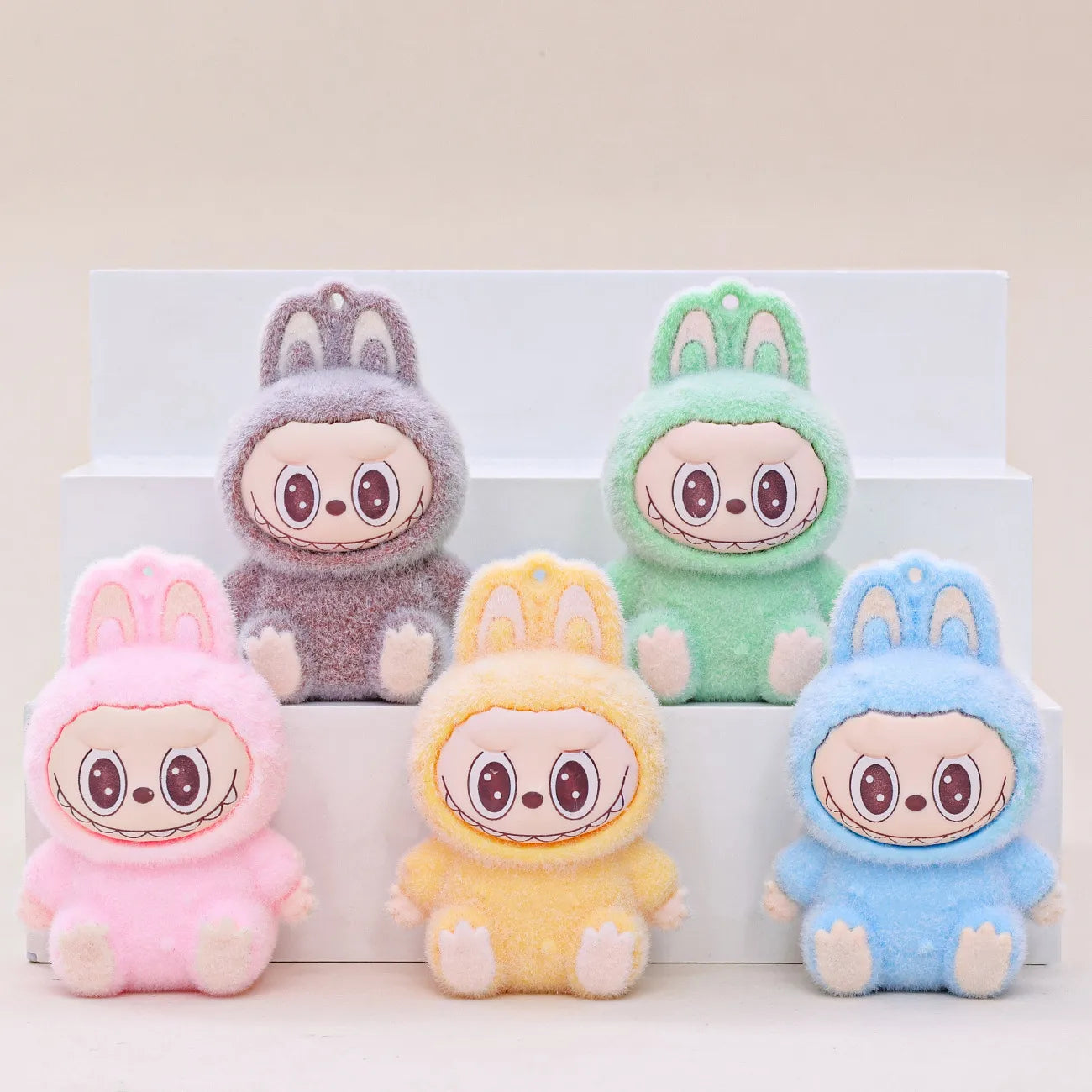 Labubu Have a Seat Mini Flock Keychain Plush Keychain