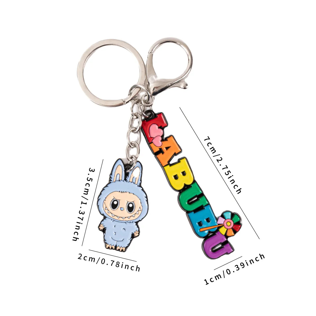 Labuboo Colorburst Mischief Keychain Blue Acrylic Keychain