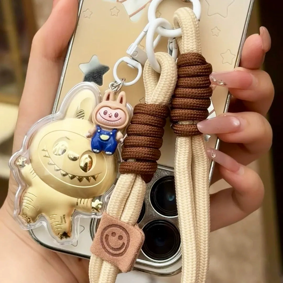 Labubu 20mg Gold Charm Keychain Metal Keychain