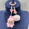 Labubu Luxe Premium Charm Keychain Pink Style 2 Plush Keychain