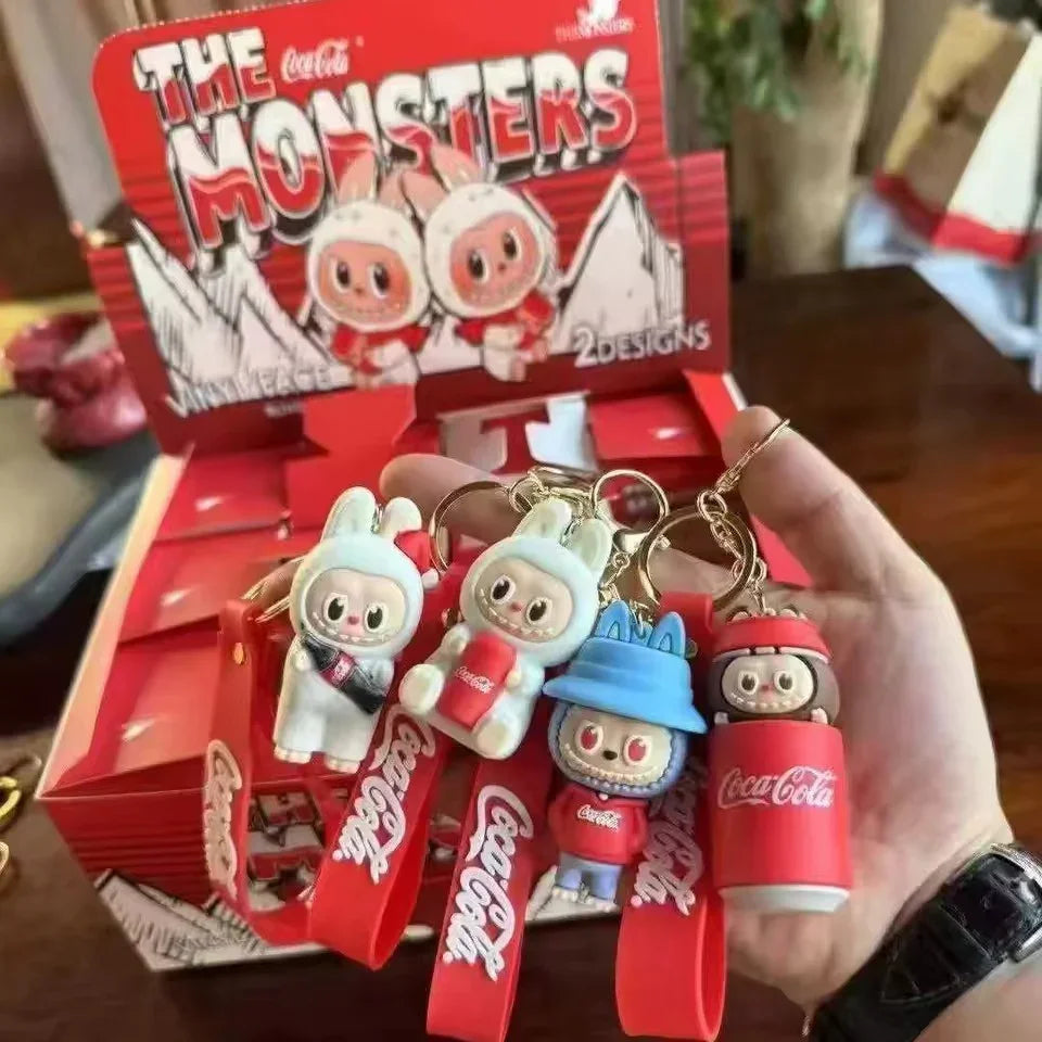 Labubu Cola Squad Blind Box Keychain Without Case 3D Keychain