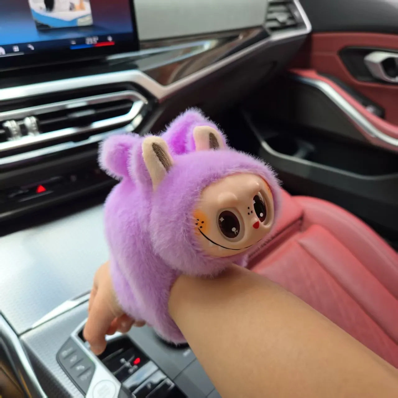 Labubu Tail Wag Plush Musical Bracelet Purple Plush Bracelet