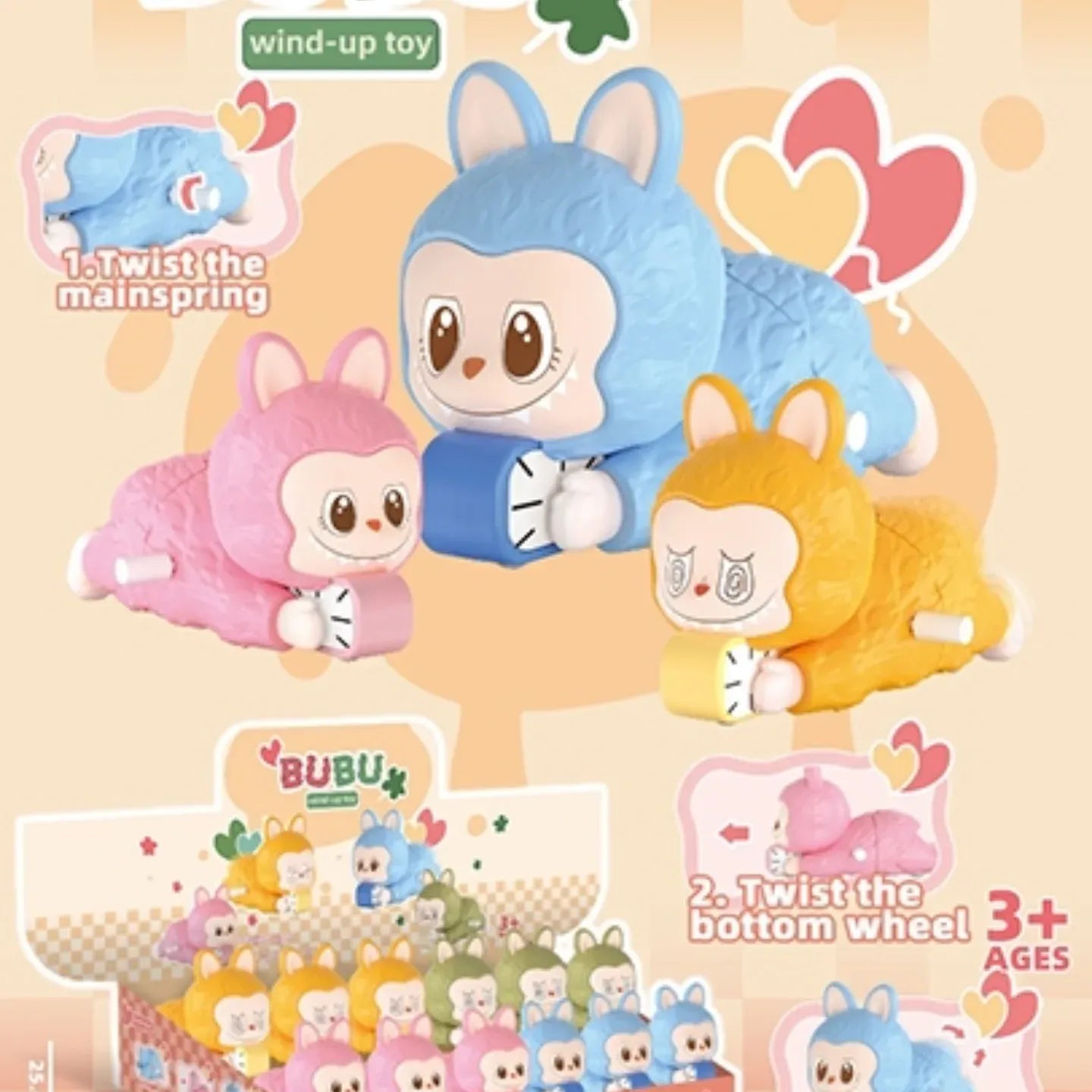 Tummy Tumbler Labubu Clockwork Toy Wind-up Toy