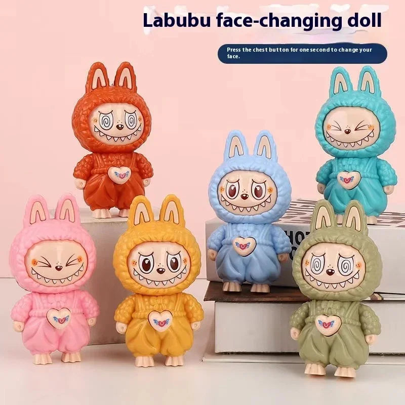 Labubu Chameleon Face Changing Keychain Expression Keychain