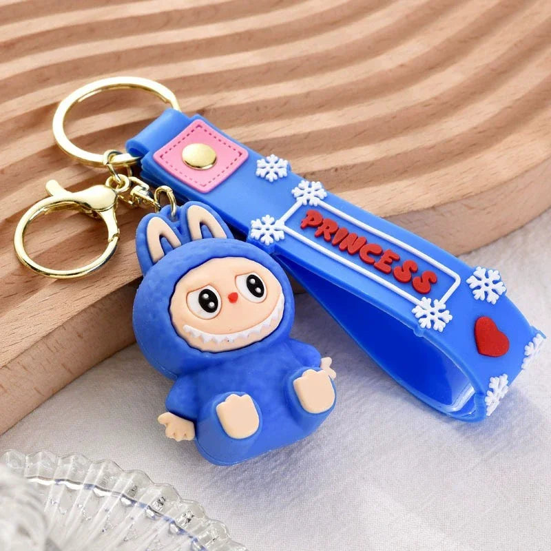 Princess Perch Labubu 3D Keychain Dark Blue 3D Keychain