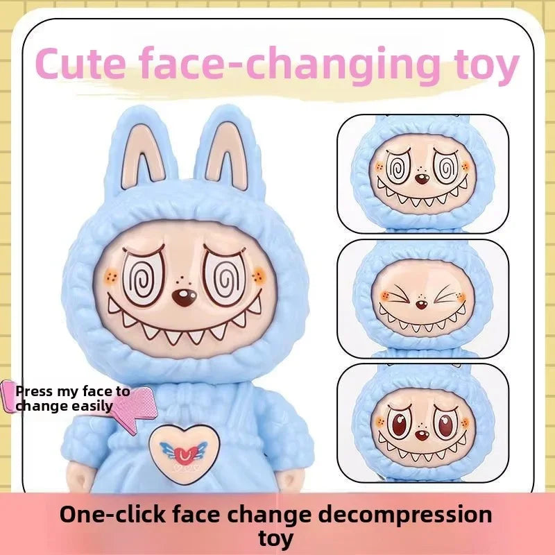 Labubu Chameleon Face Changing Keychain Expression Keychain