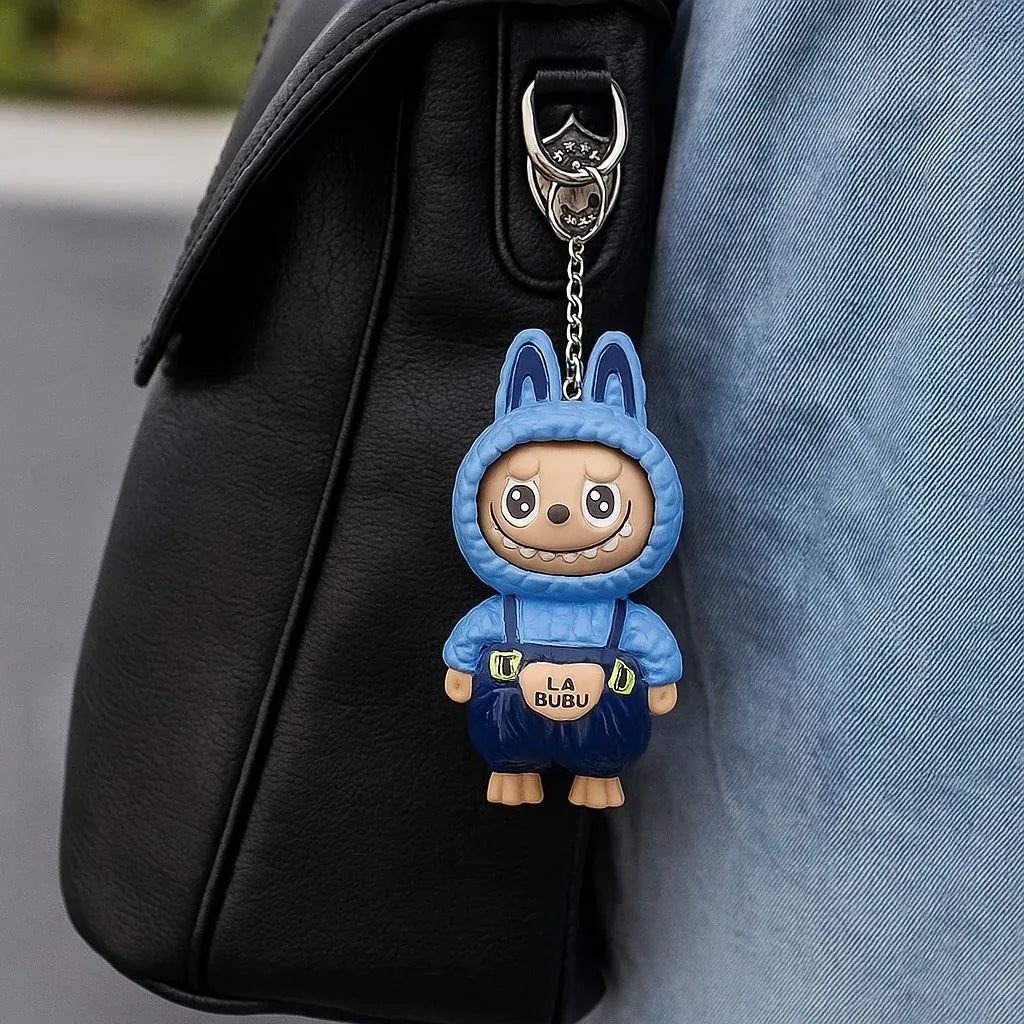 Labubu Jumpsuit Face Changing Keychain Expression Keychain