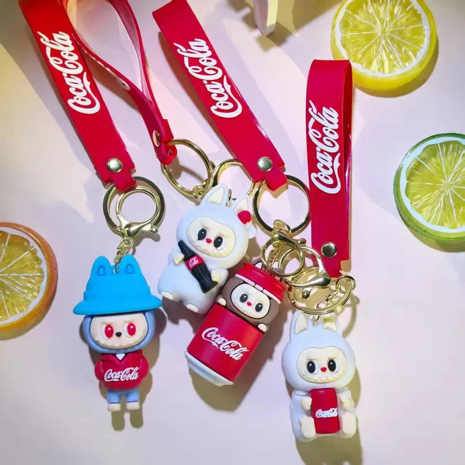 Labubu Cola Squad Blind Box Keychain 3D Keychain