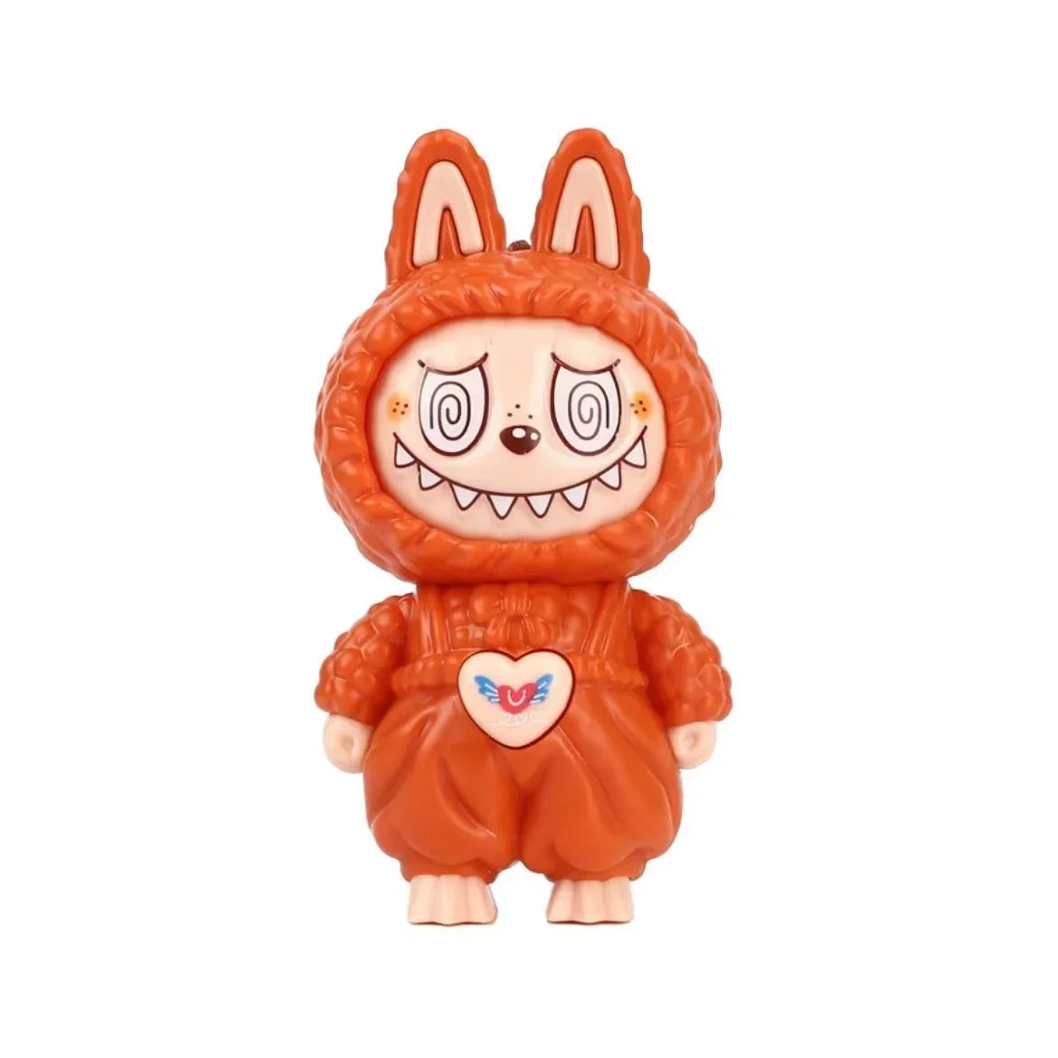 Labubu Chameleon Face Changing Keychain Orange Expression Keychain