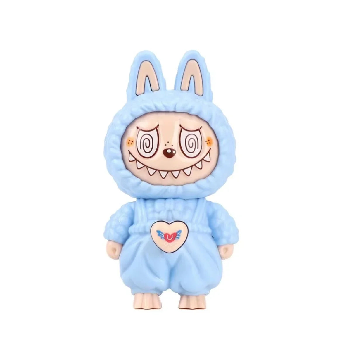 Labubu Chameleon Face Changing Keychain Light Blue Expression Keychain