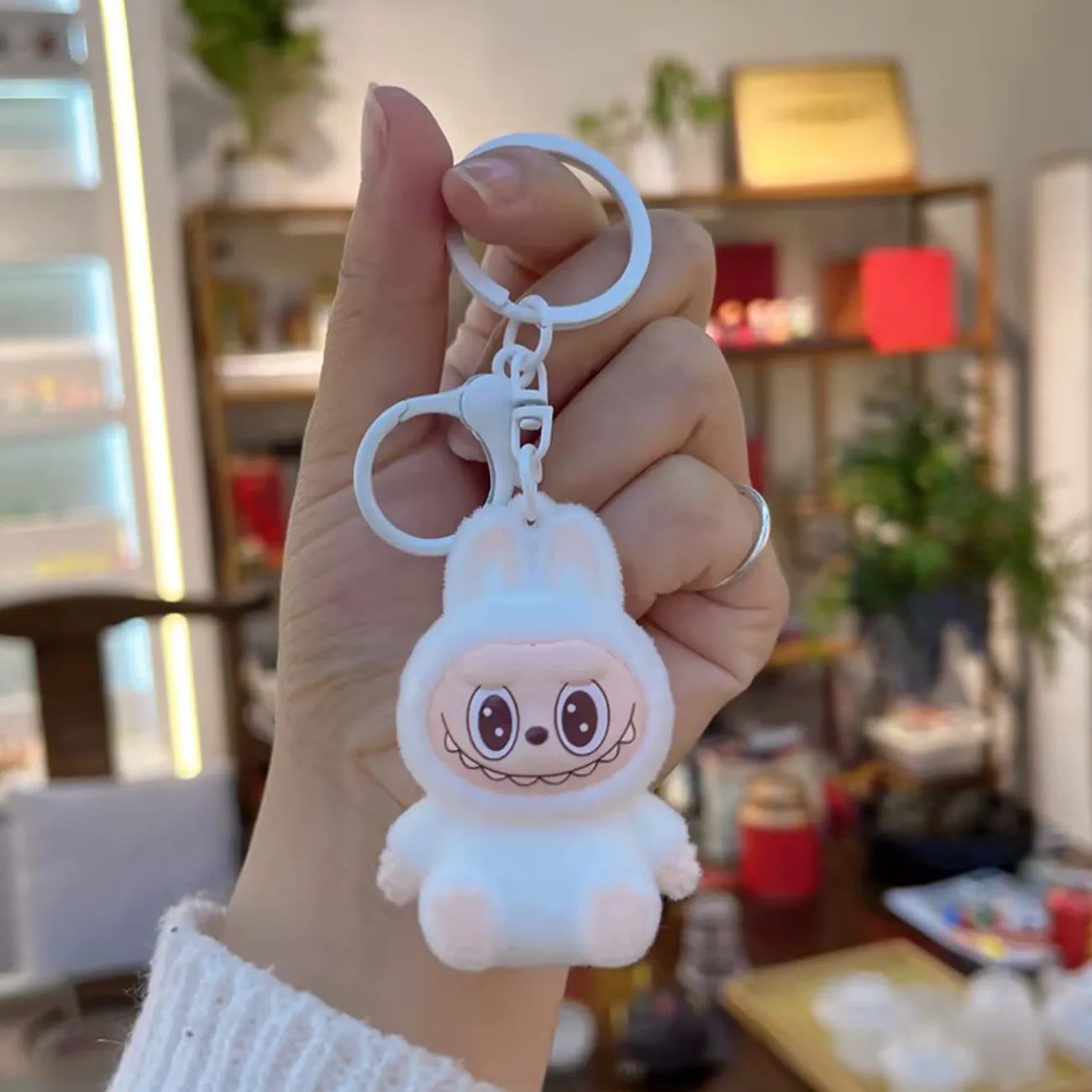 Labubu Have a Seat Mini Flock Keychain Plush Keychain