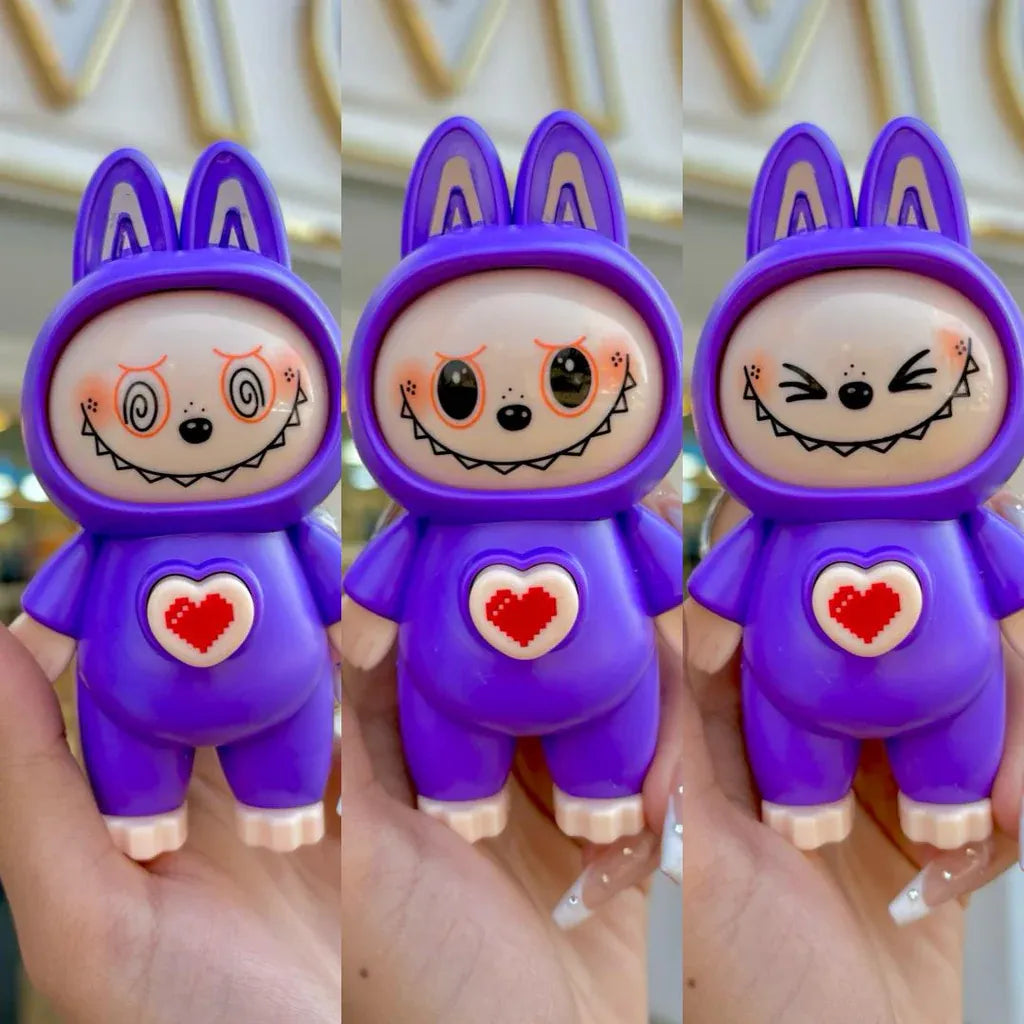 Labubu Monochrome Mood Swings Keychain Expression Keychain