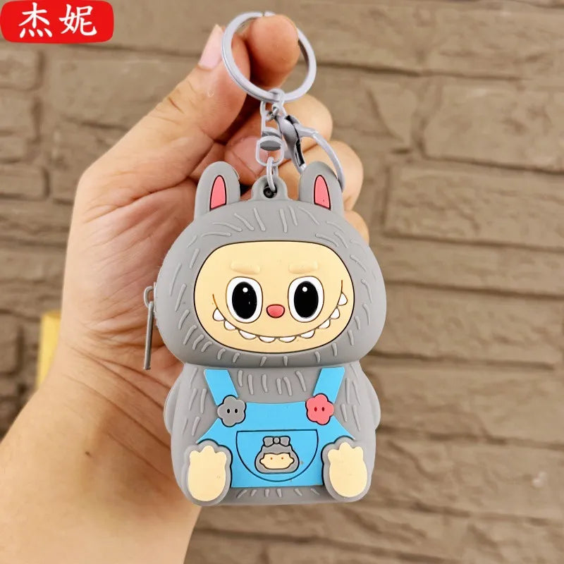 Labubu Boom Box Coin Pouch Gray Coin Purse