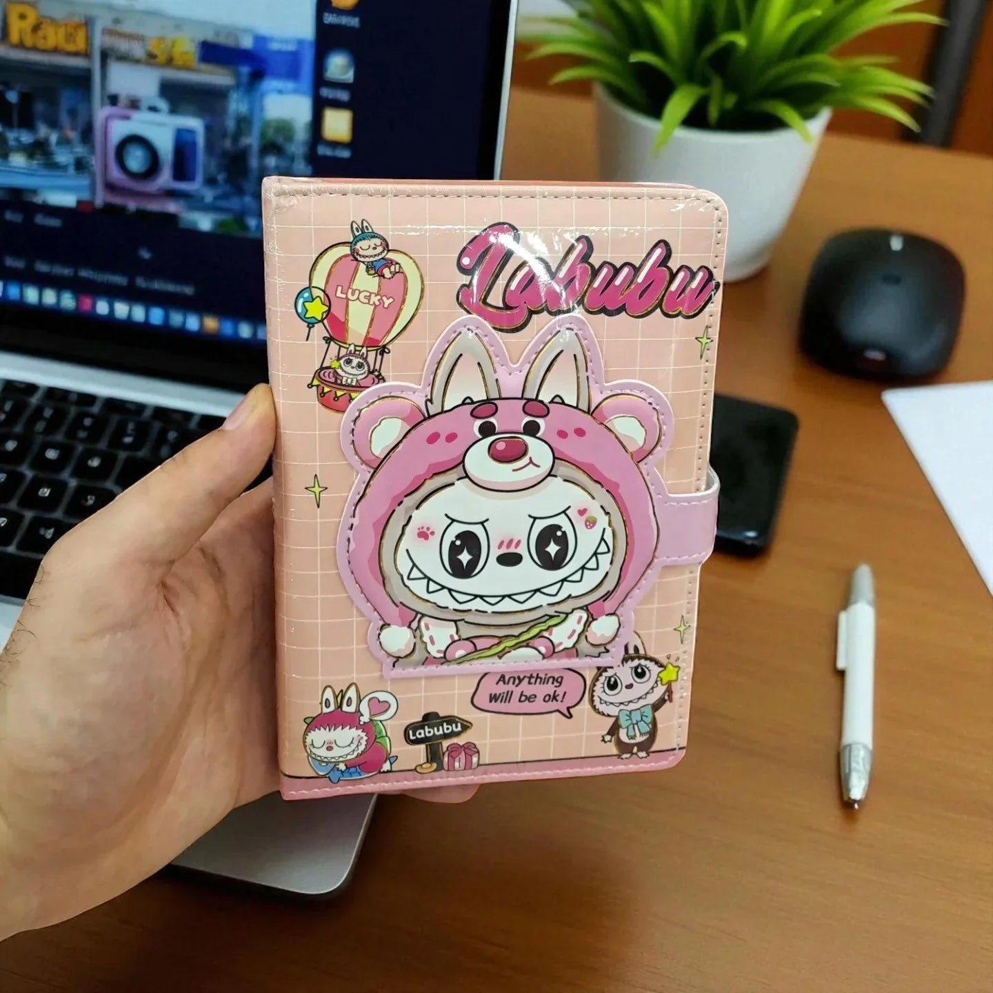 Labubu Monster Musings A5 Planner Peach Diary