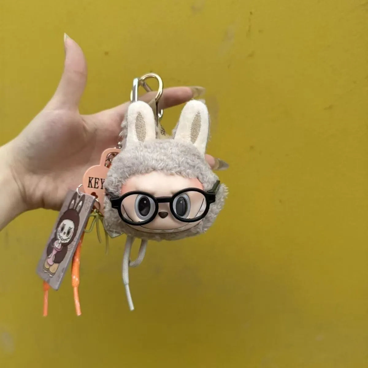 Labubu Gen 1 Macaron Big Head Keychain Plush Keychain