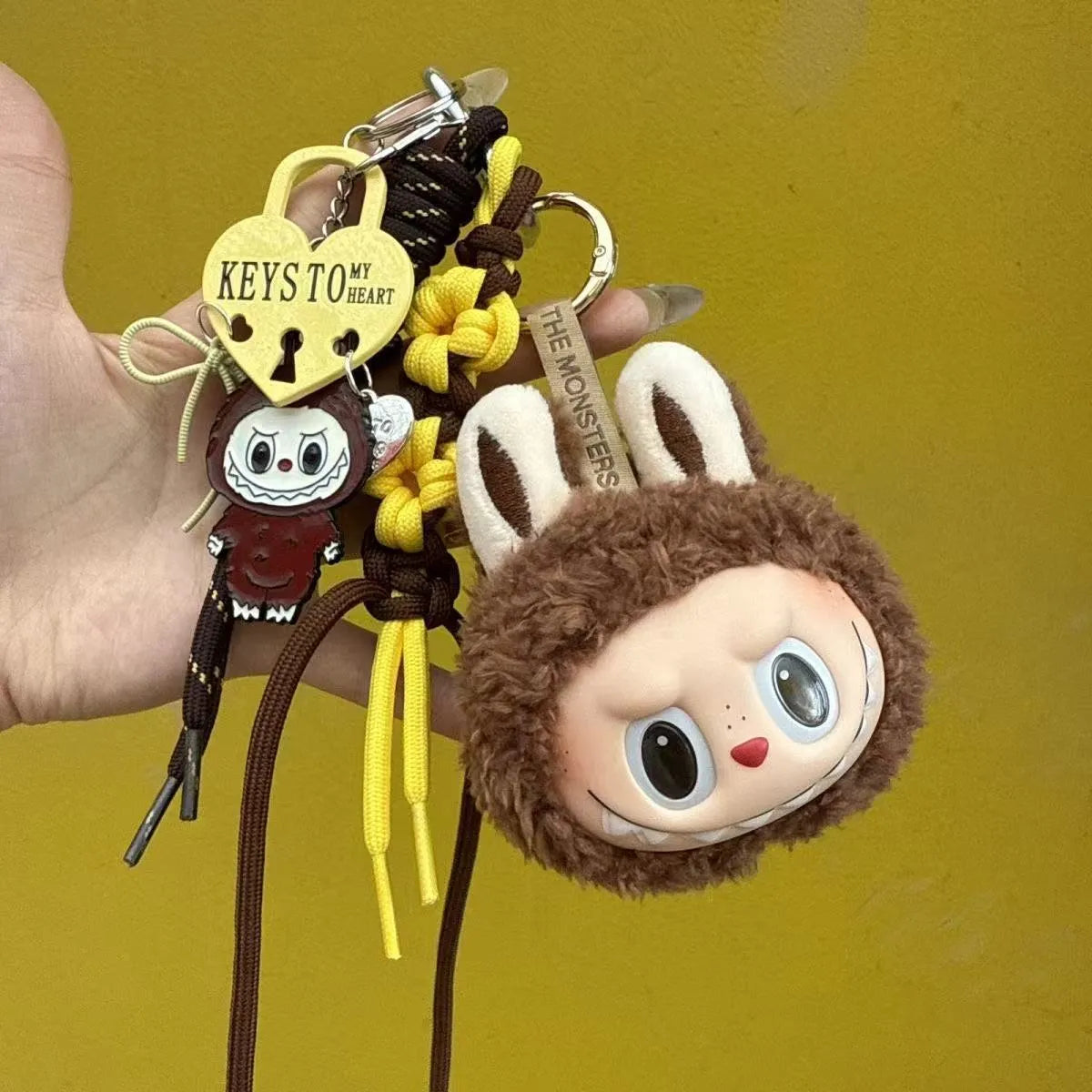 Labubu Gen 1 Macaron Big Head Keychain Plush Keychain