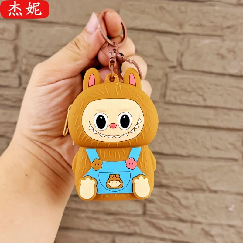 Labubu Boom Box Coin Pouch Brown Coin Purse