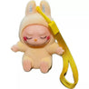 Labubu Minis Taking a Seat Pendant Beige 3D Keychain