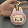 Labubu Gen 1 Macaron Big Head Keychain Pink Plush Keychain