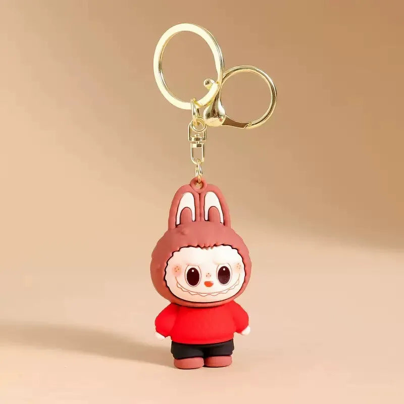 Labubu's Day Off 3D Keychain Brown 3D Keychain