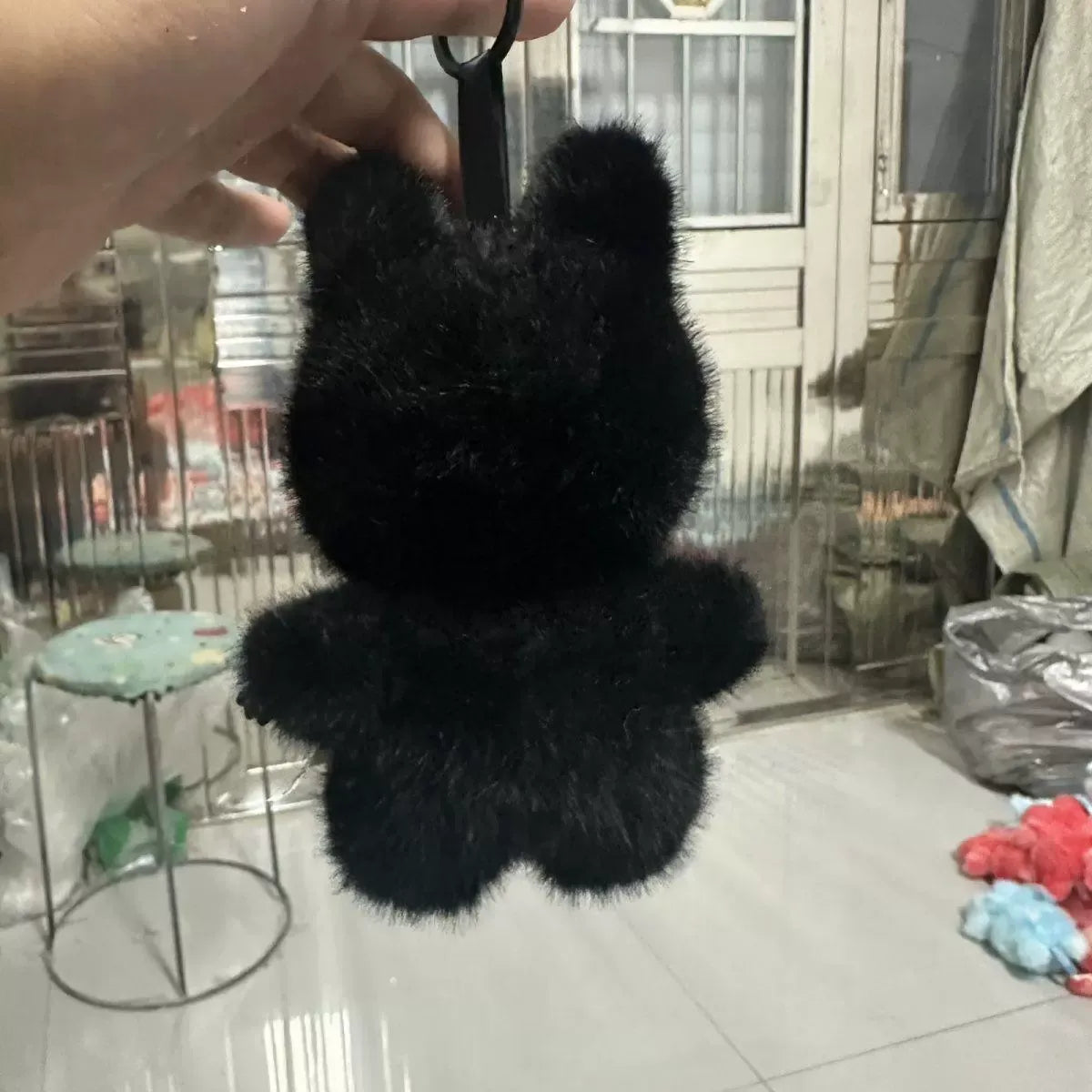 Labubu Dark Edition Macaron Pendant Plush Keychain