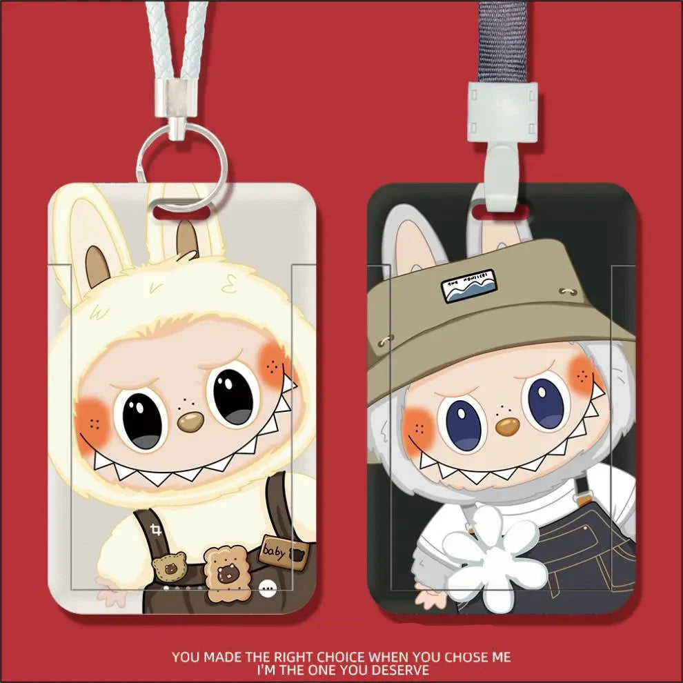 Monster Pass Labubu ID Card Holder ID Keychain