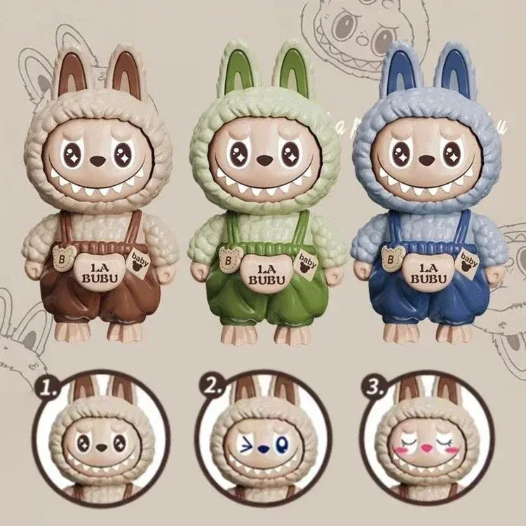 Labubu Jumpsuit Face Changing Keychain Expression Keychain