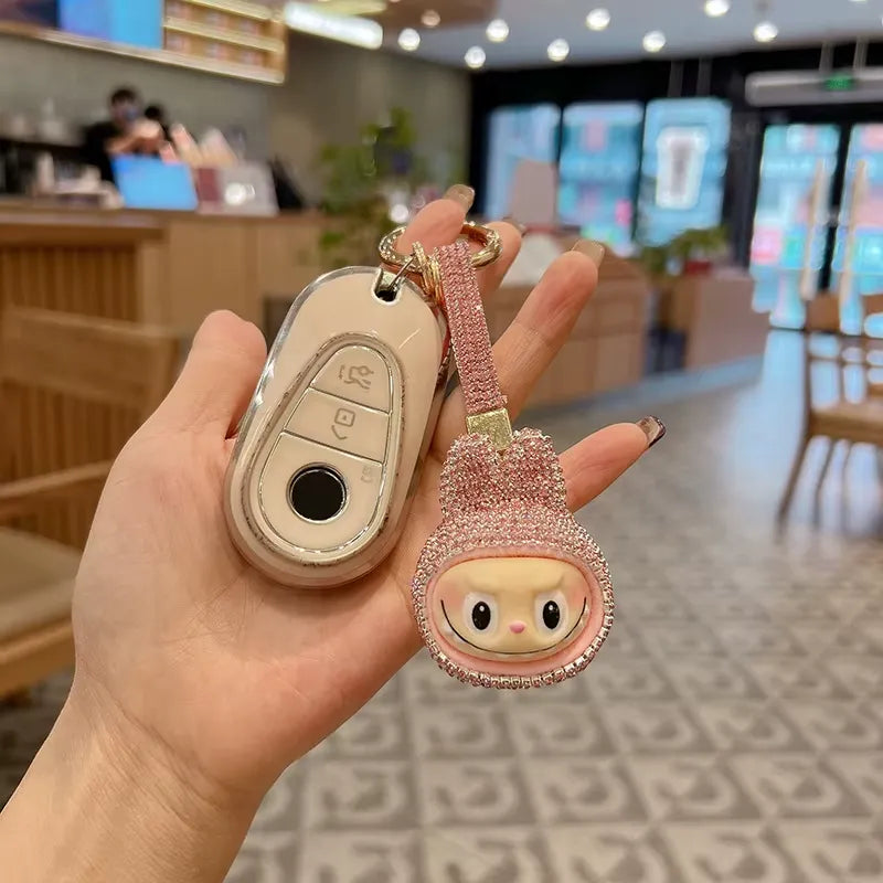 Labuboo Crystal Face Luxury Keychain Rose gold Luxury Keychain