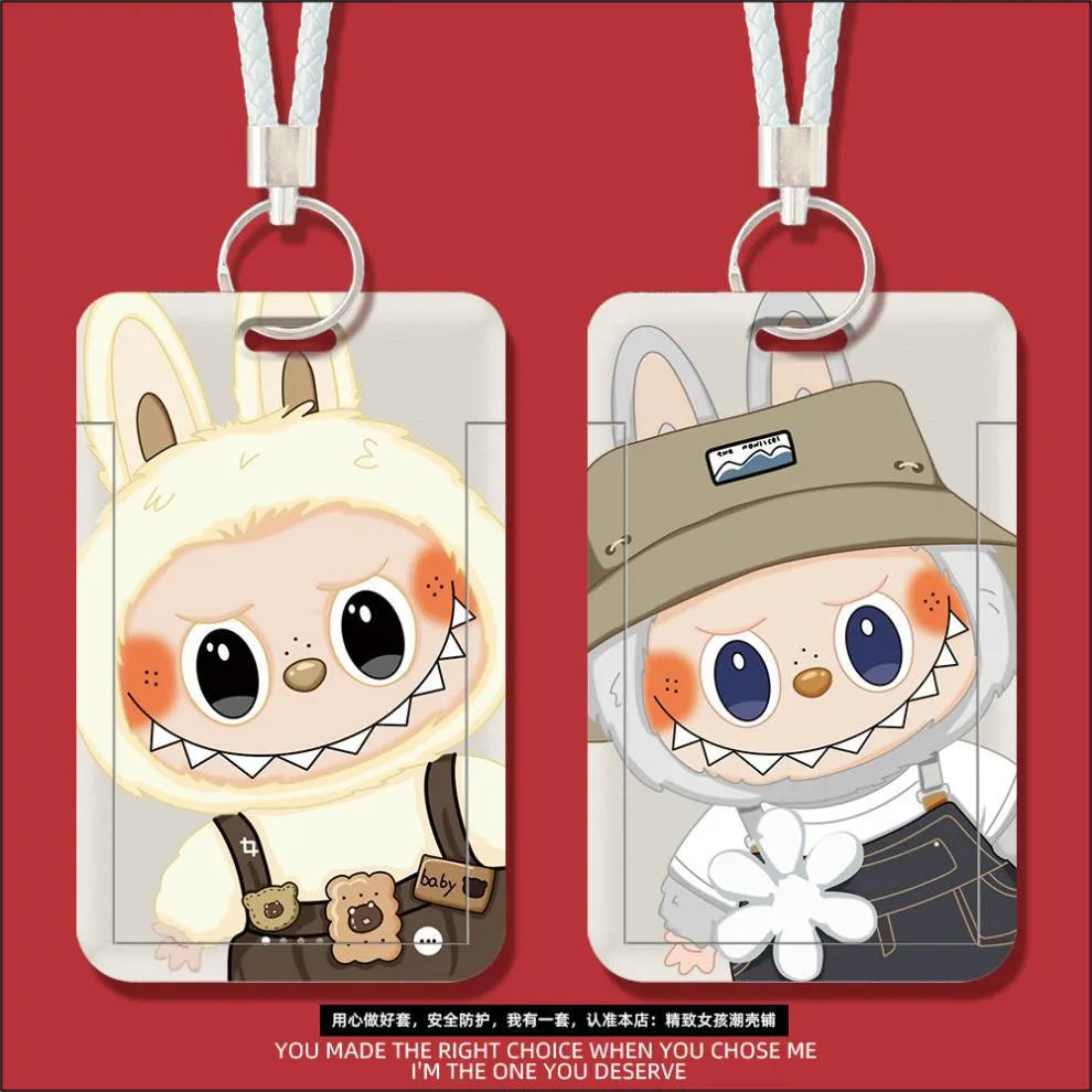 Monster Pass Labubu ID Card Holder ID Keychain