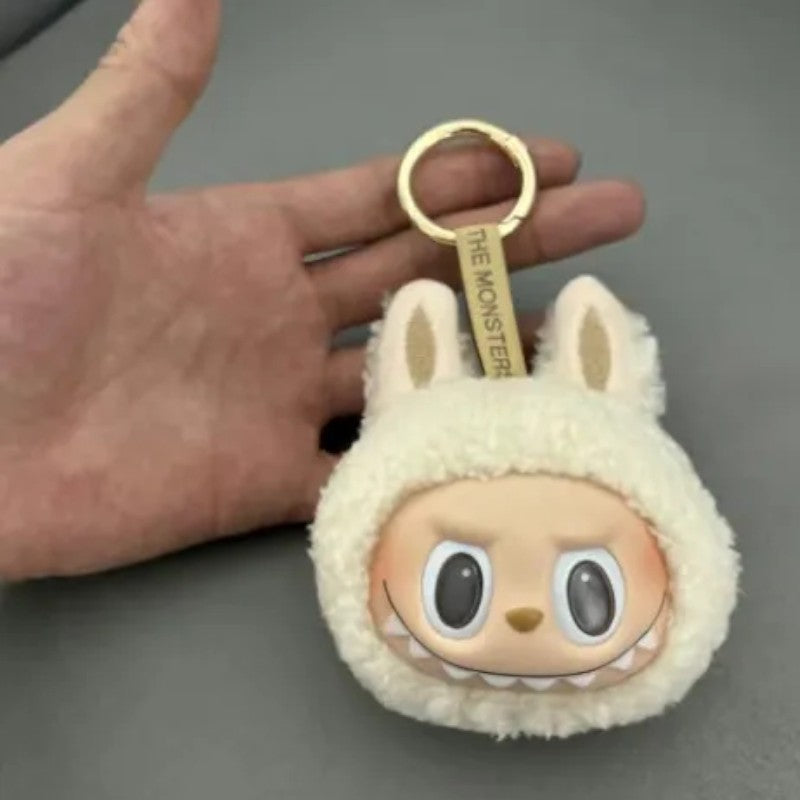Labubu Gen 1 Macaron Big Head Keychain Cream Plush Keychain