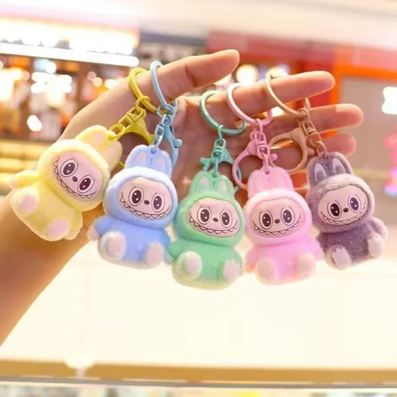 Labubu Have a Seat Mini Flock Keychain Plush Keychain