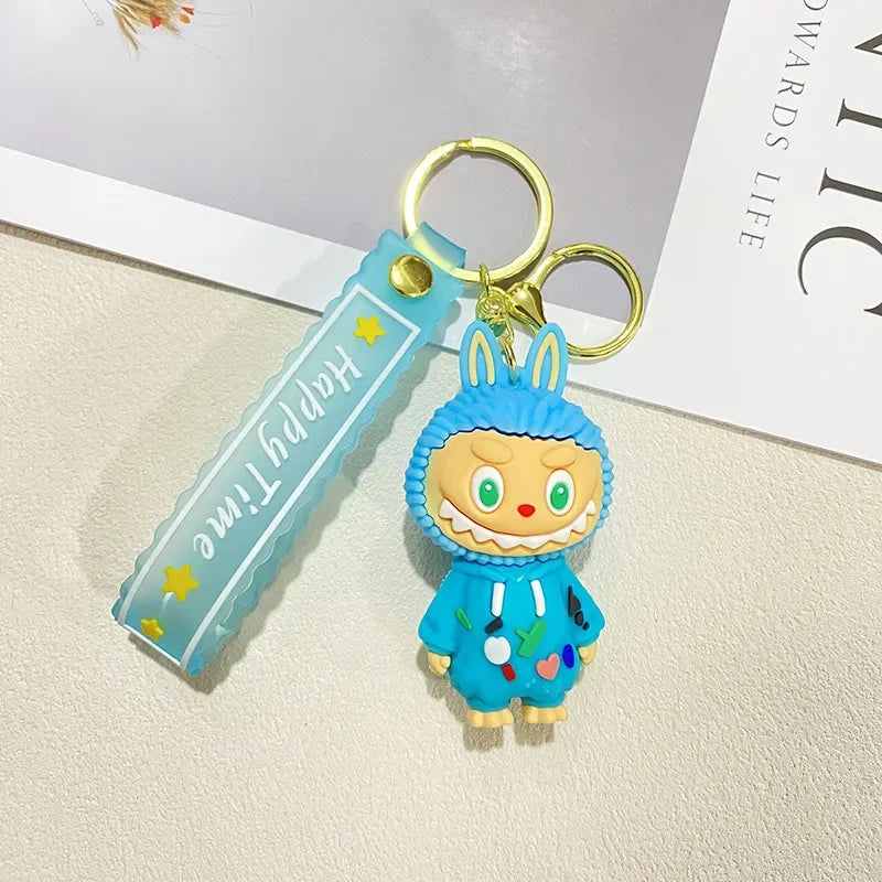 Labuboo Happy Time Vibes Keychain Blue 3D Keychain