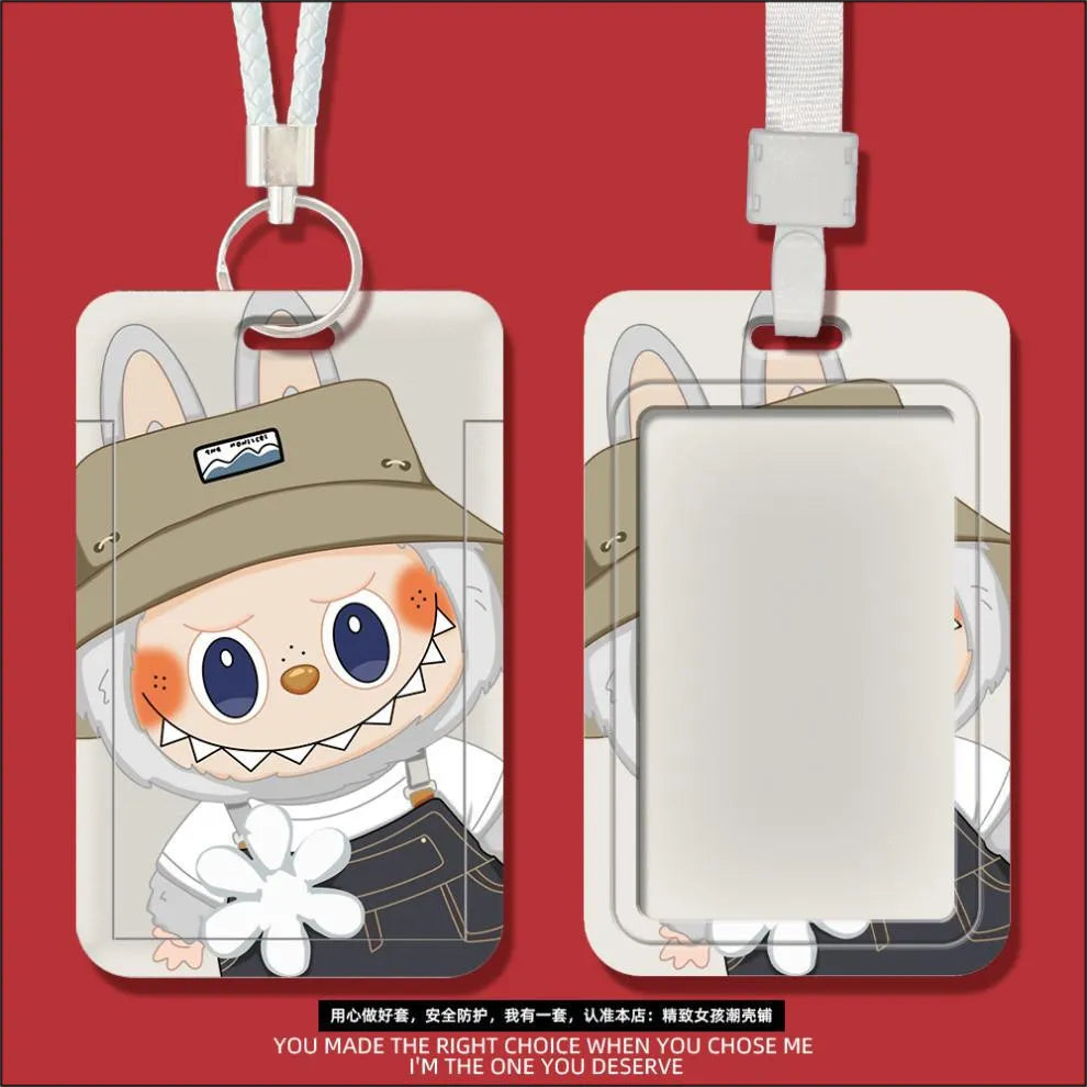 Monster Pass Labubu ID Card Holder ID Keychain