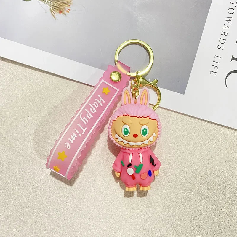 Labuboo Happy Time Vibes Keychain Pink 3D Keychain