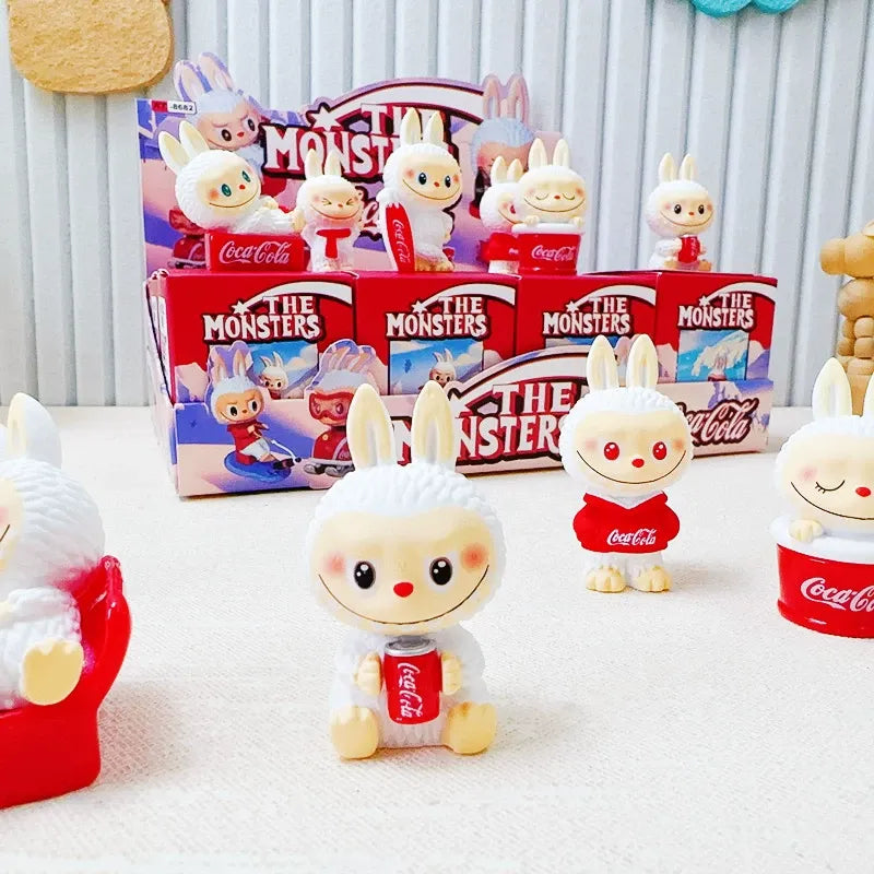 Labubu Mini Coca Cola Figurines Blind Box Action Figure