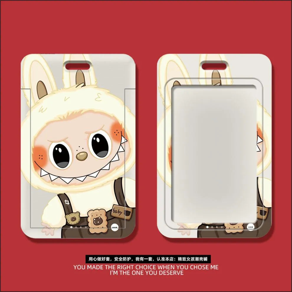 Monster Pass Labubu ID Card Holder ID Keychain