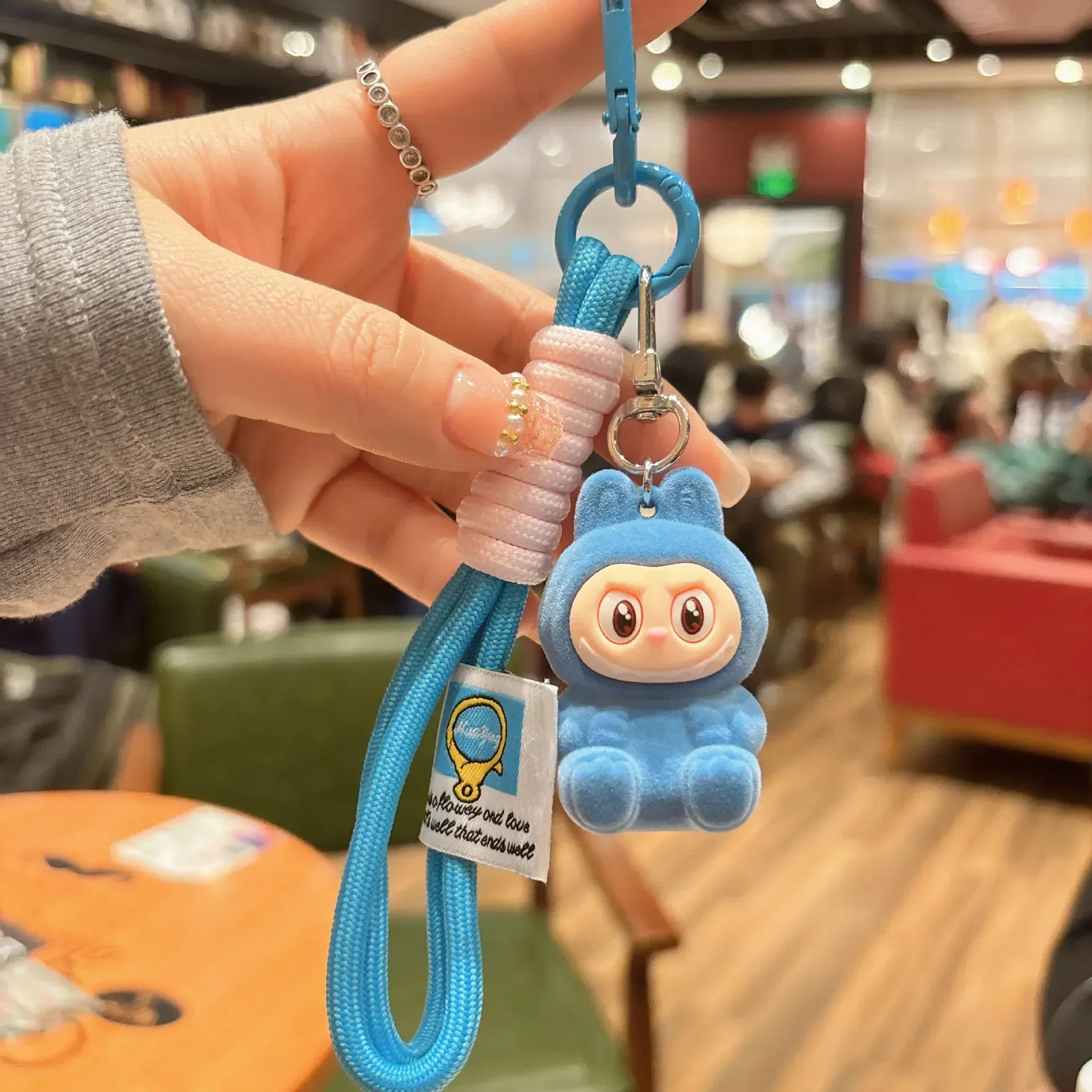 Labuboo Colorful Pop 3D Keychain Light Blue 3D Keychain