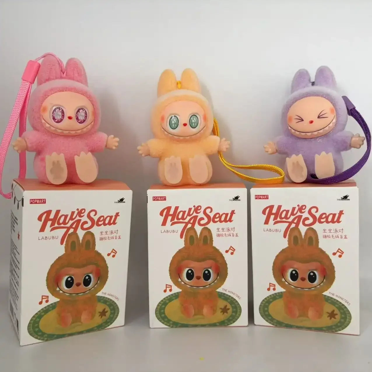 Labubu Minis Taking a Seat Pendant 3D Keychain