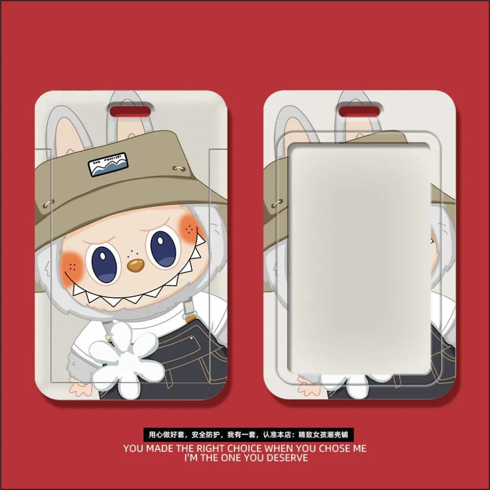 Monster Pass Labubu ID Card Holder ID Keychain