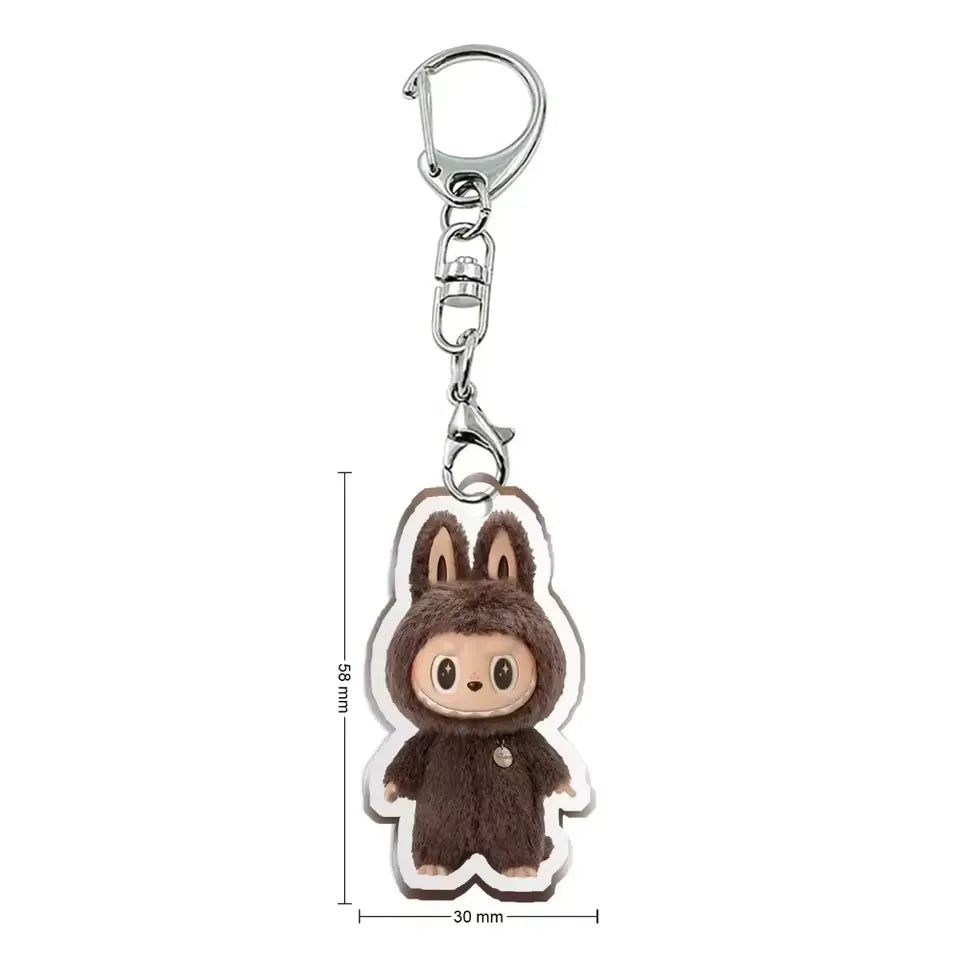 Labubu Flat Friends 2D Keychain Style 3 Acrylic Keychain