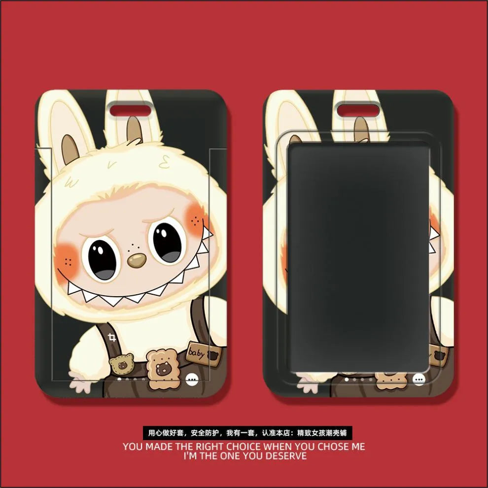 Monster Pass Labubu ID Card Holder ID Keychain