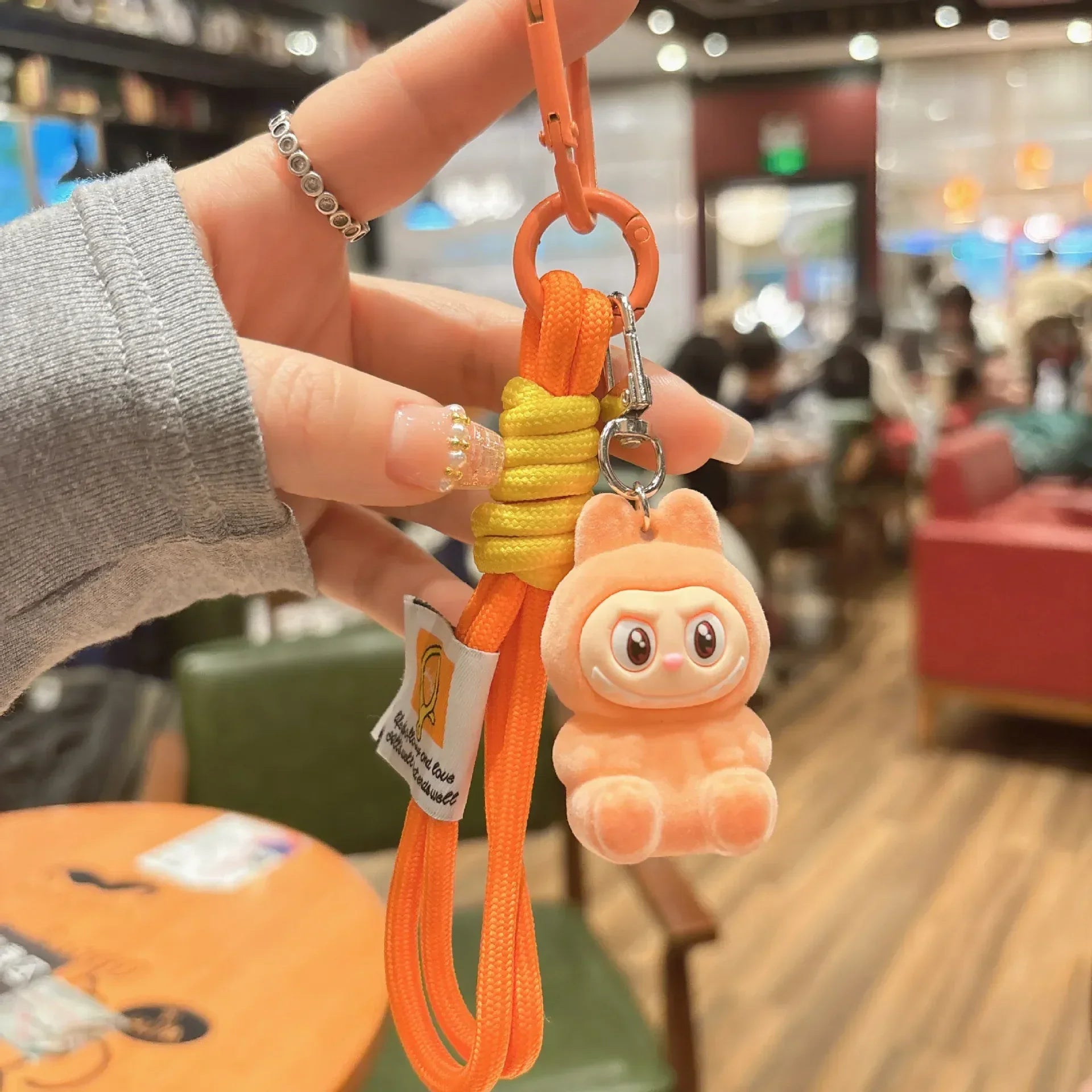 Labuboo Colorful Pop 3D Keychain Orange 3D Keychain