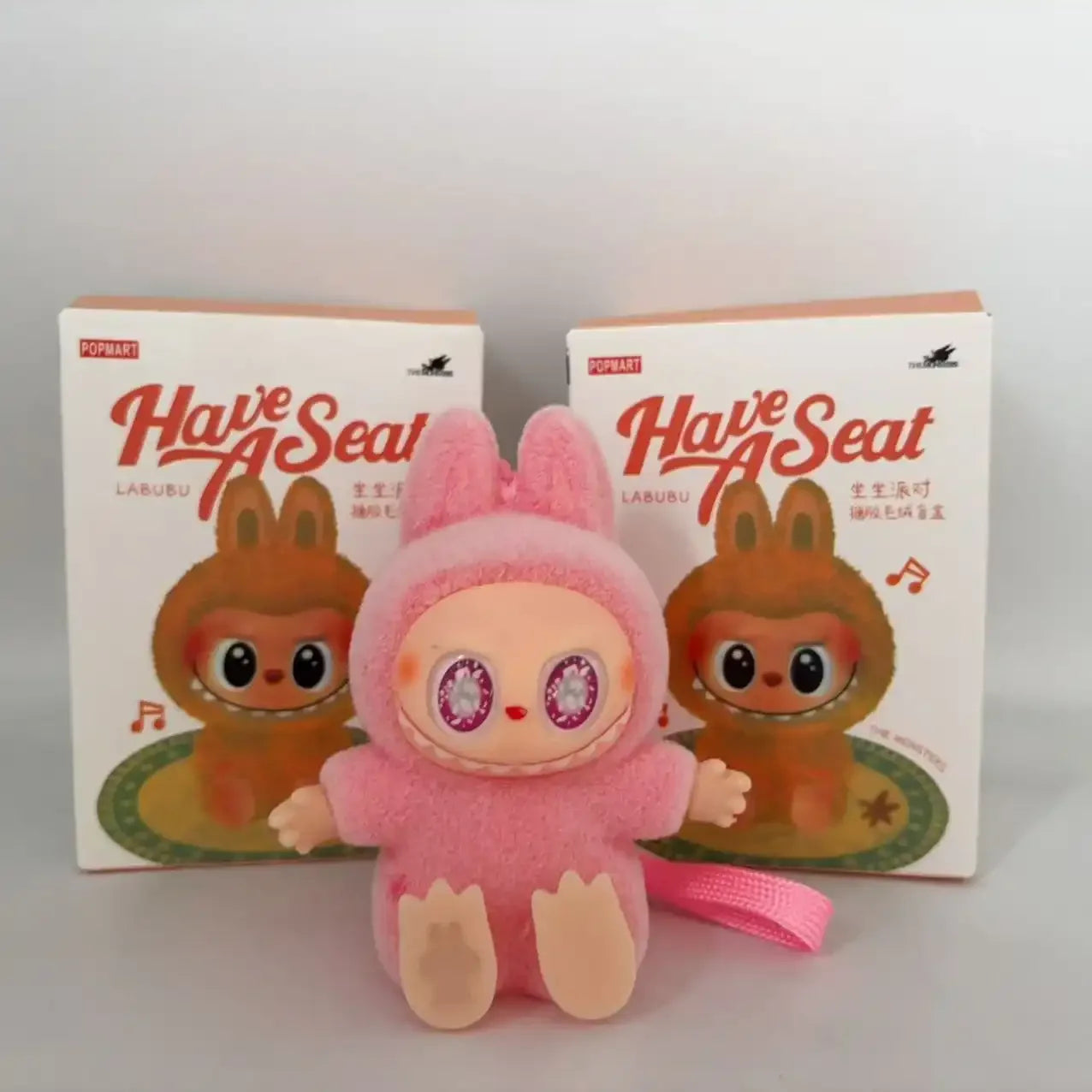 Labubu Minis Taking a Seat Pendant 3D Keychain