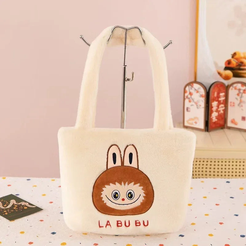 Labubu Soft Carry Tote Bag Beige Tote Bag